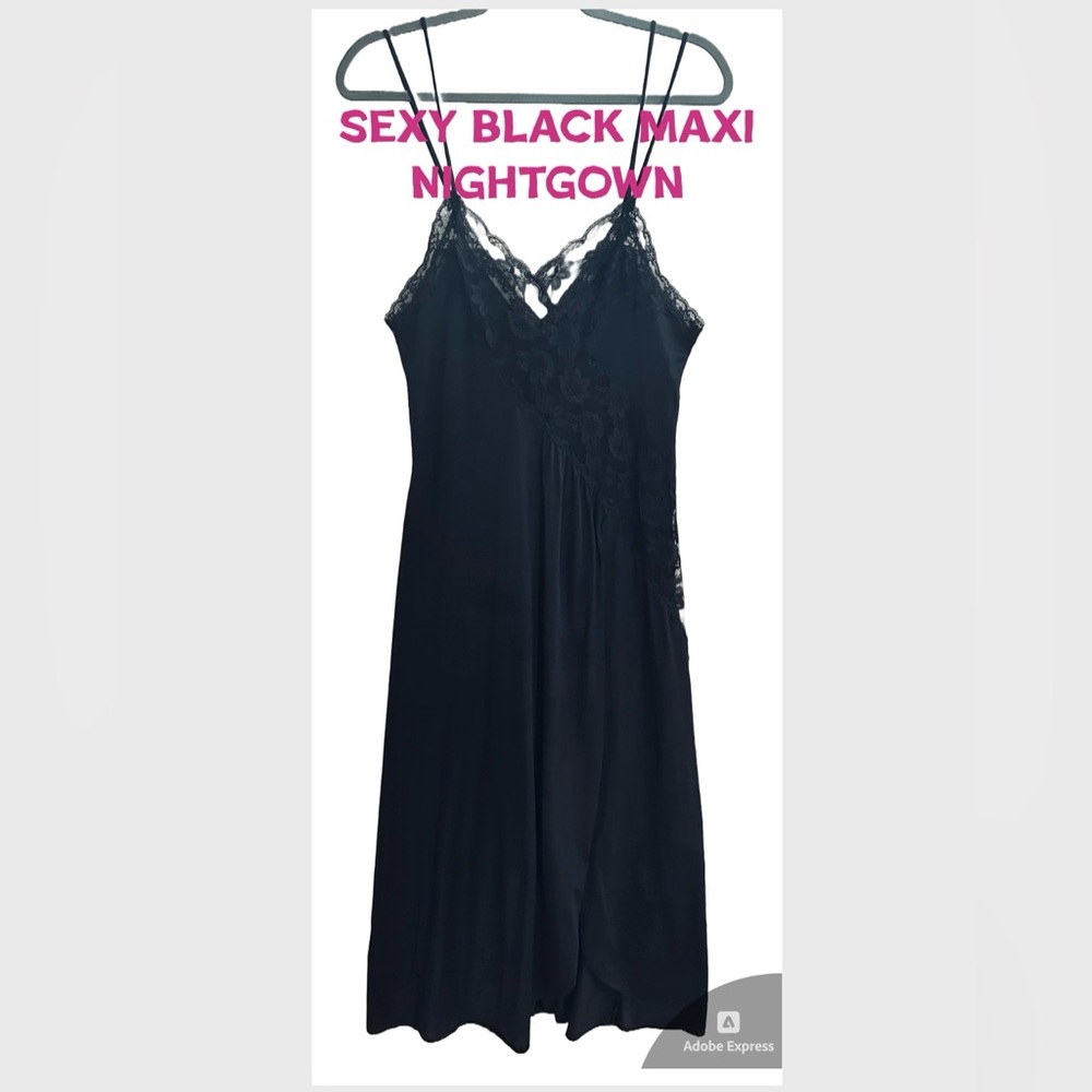 ❤️Sexy Black Maxi‎ Nightgown/Dress- Vintage